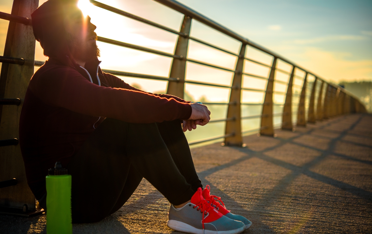Man Resting After A Run