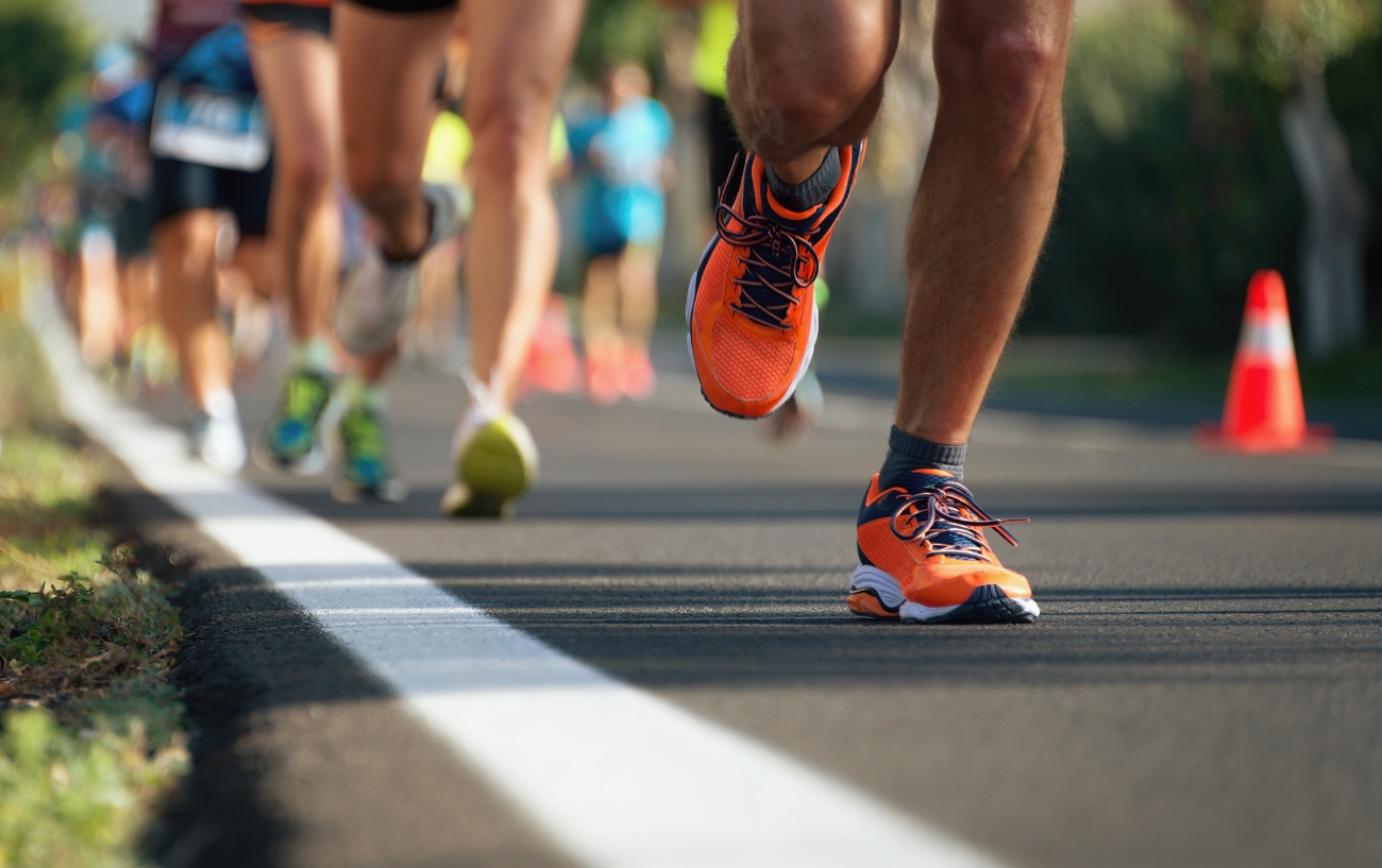 Race shoes close up