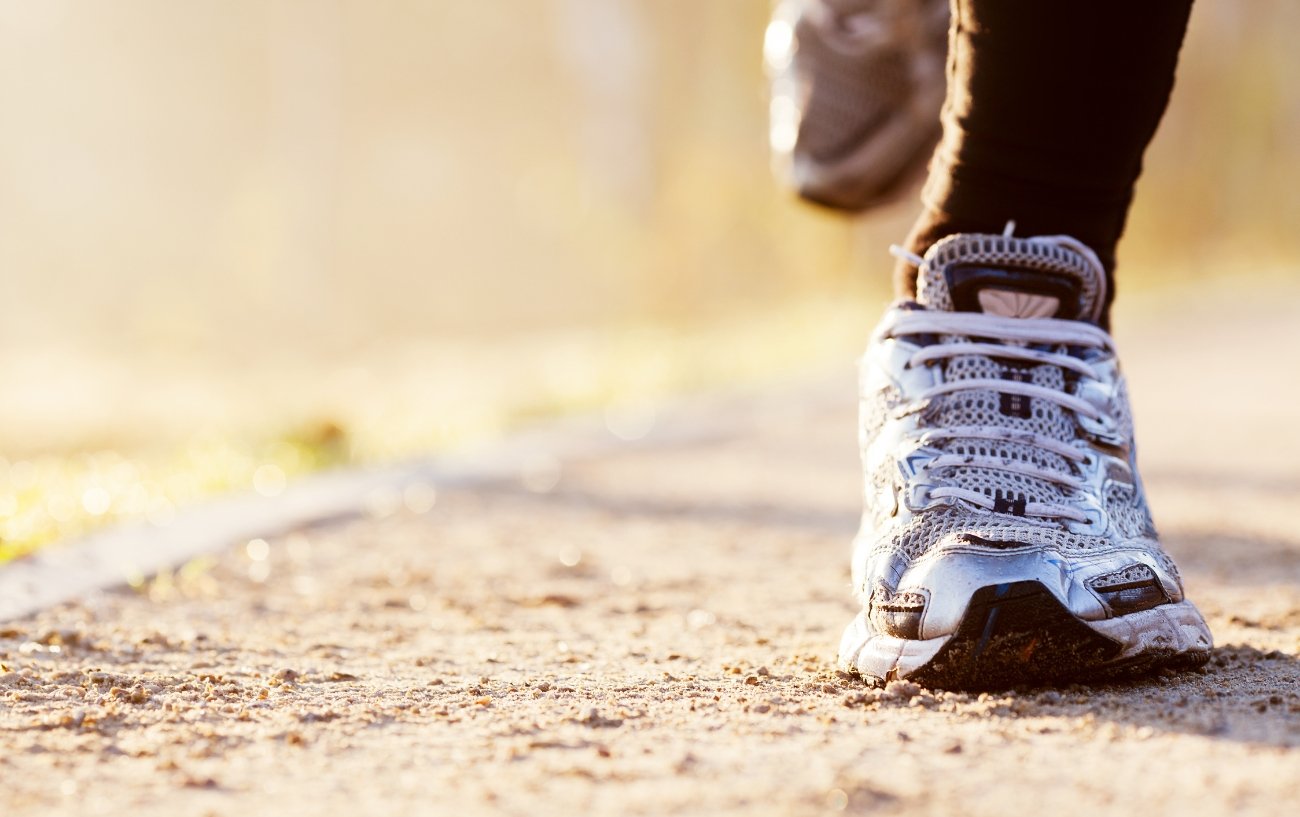 Running shoe closeup