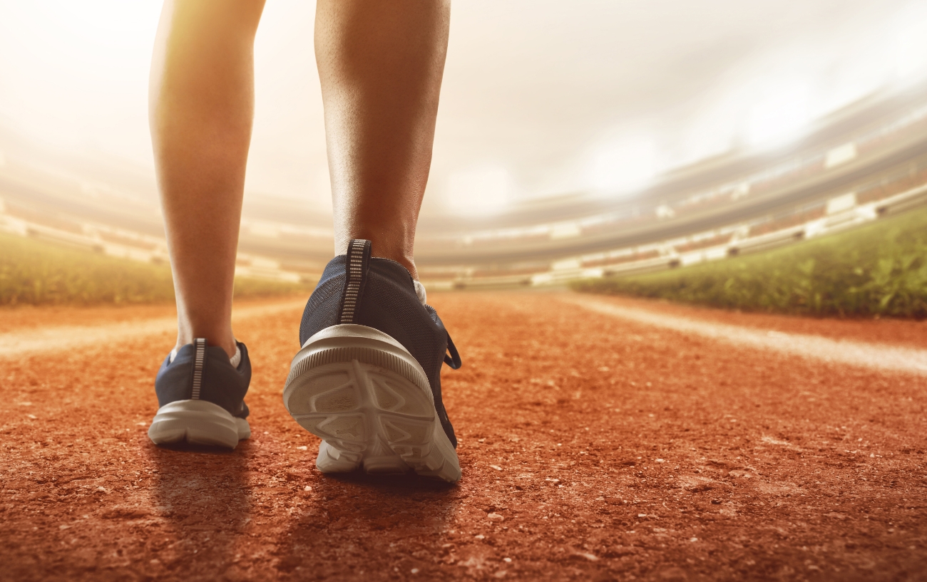 person with running shoes