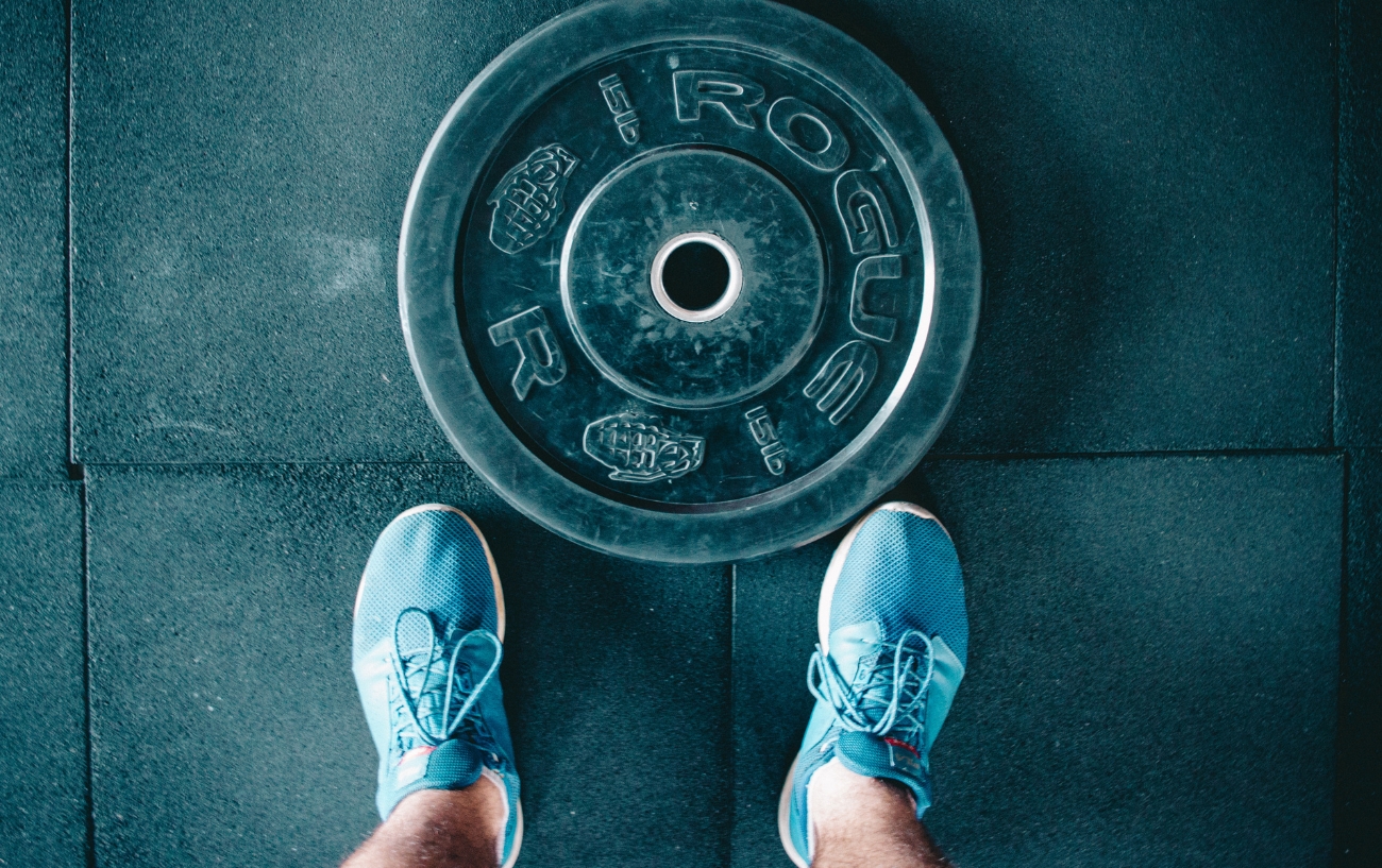 man with weight